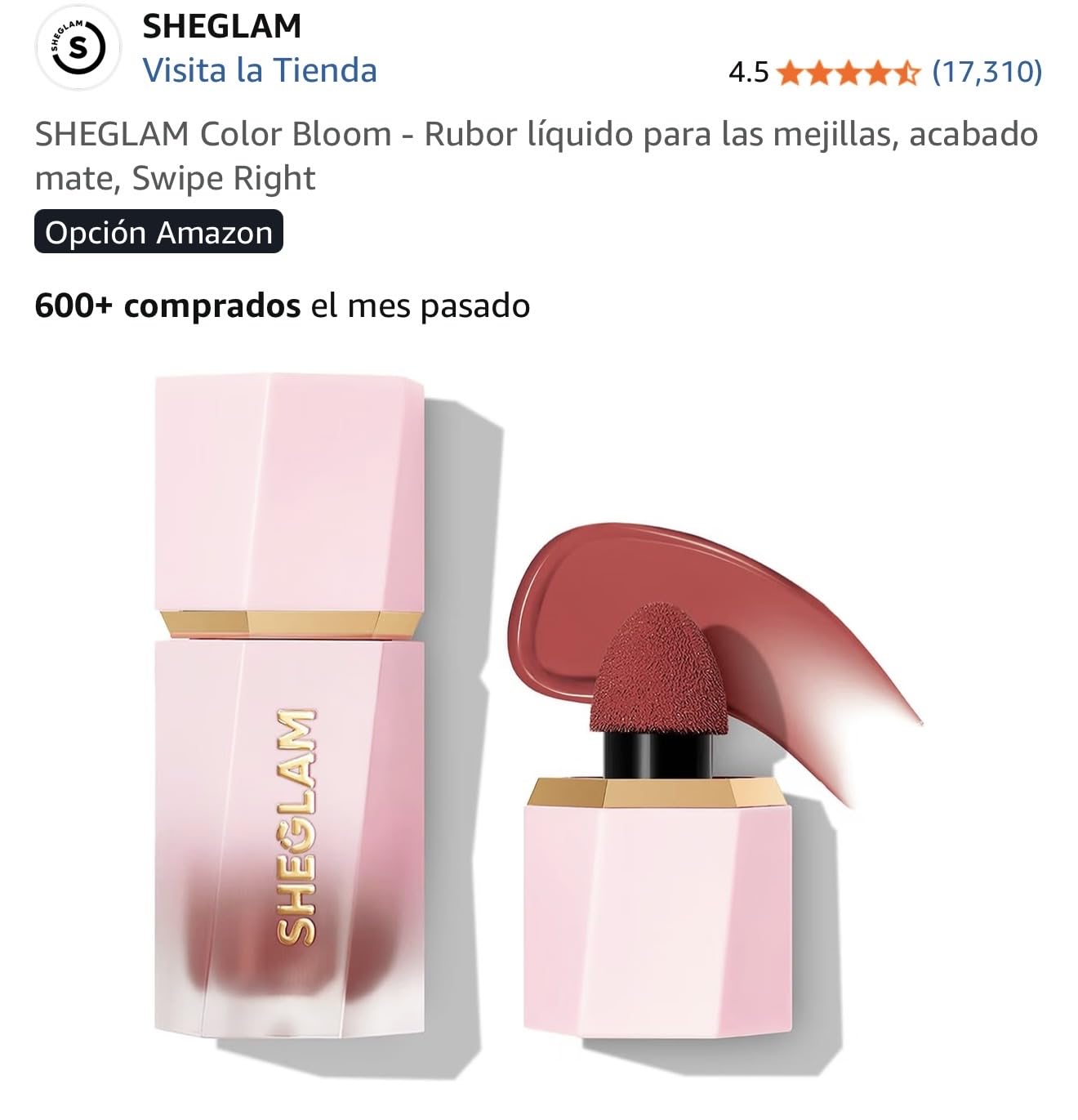 SHEGLAM Color Bloom Liquid Blush Makeup for Cheeks Matte Finish-Love Cake customer photo 2