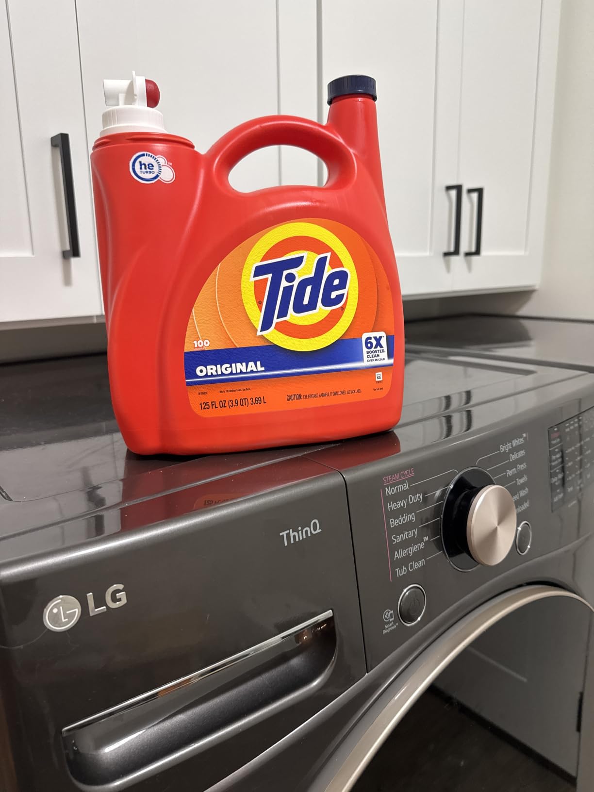 Tide Liquid Laundry Detergent, Original Scent, 125 fl oz, 100 Loads, Boosted Clean Even in Cold Water with Concentrated Washing Soap customer photo 1