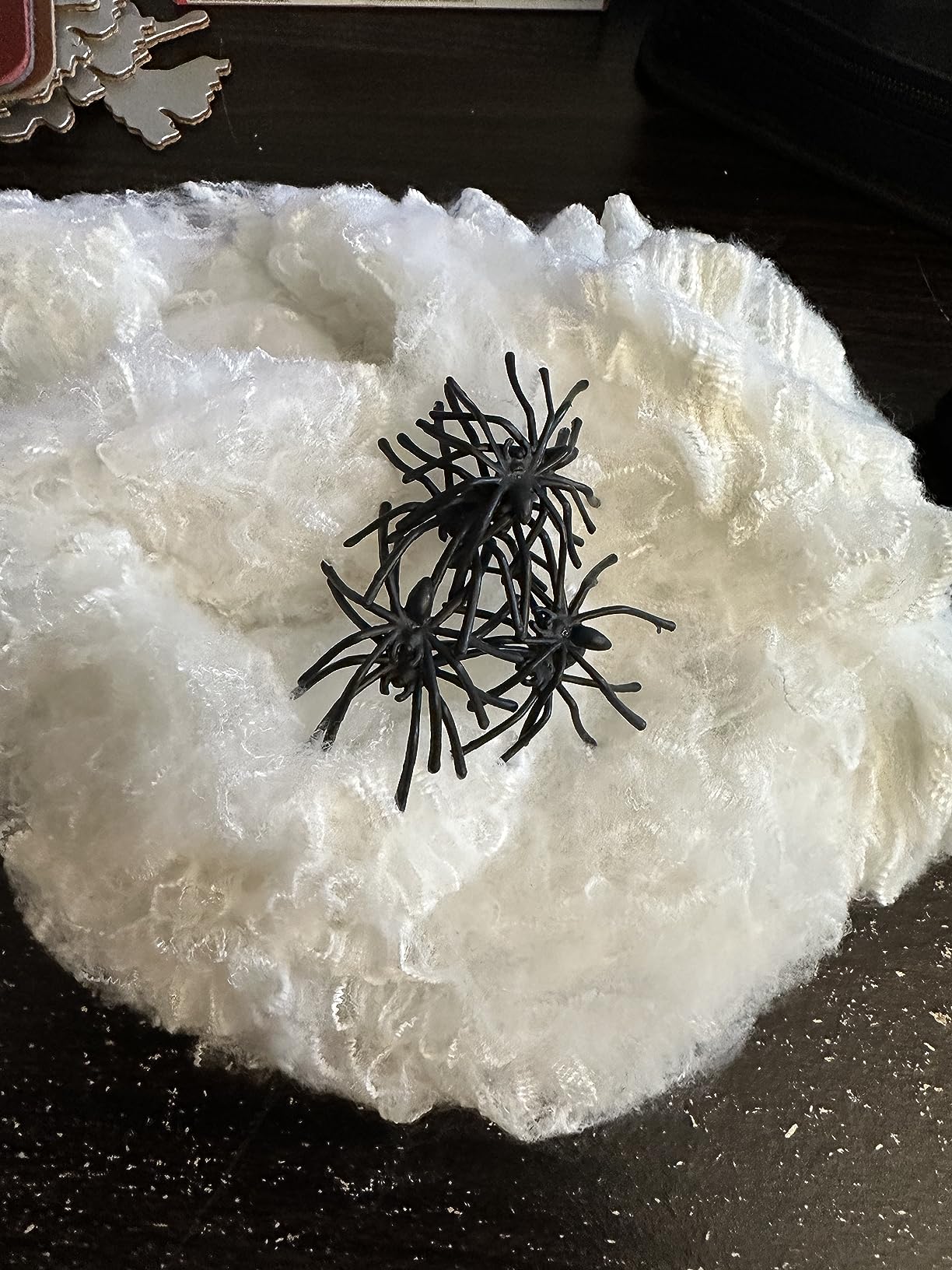 Happy Hippo Halloween Spider Web Decoration, 200 Square Feet & Plastic Spiders, Halloween Party Supplies, Spider Webs (Small, 200 Sq Feet) (8 Fake Spiders Included) customer photo 1