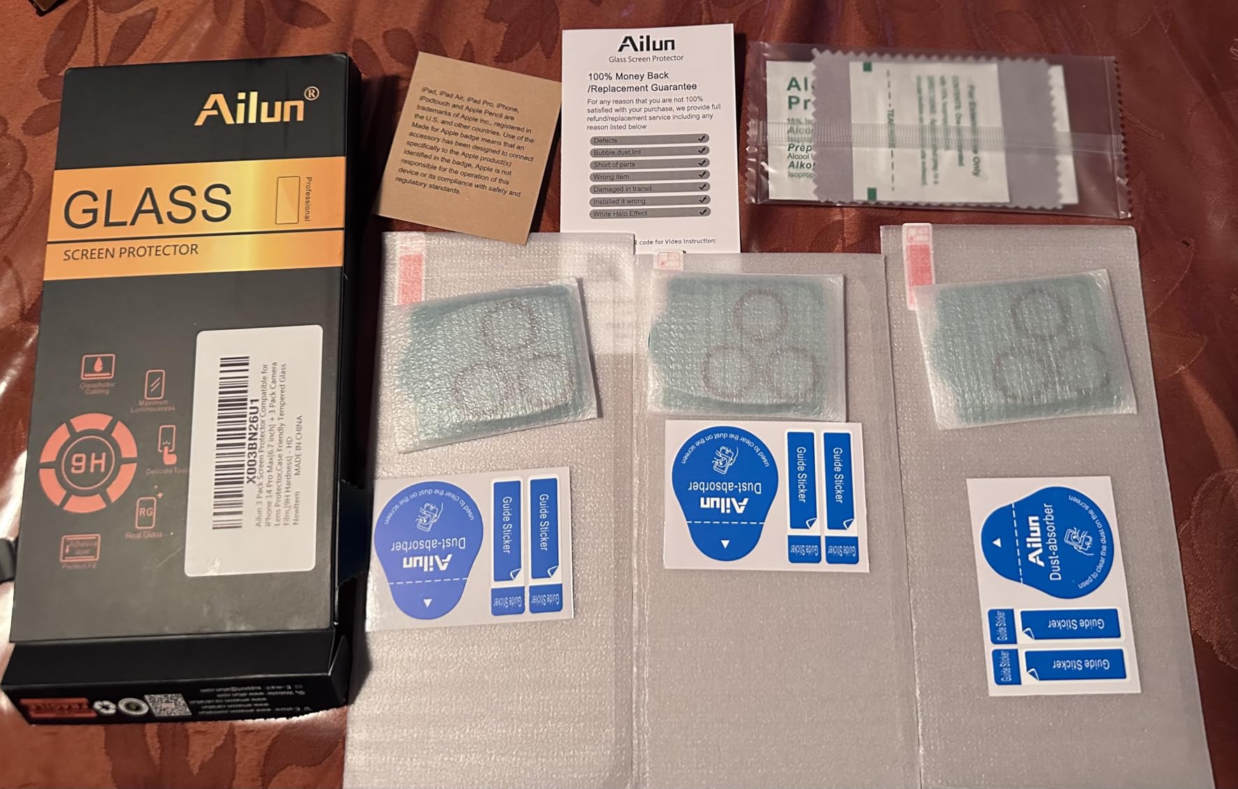 Ailun Screen Protector + Camera Lens Protector for iPhone 15, 3+3 Pack customer photo 1