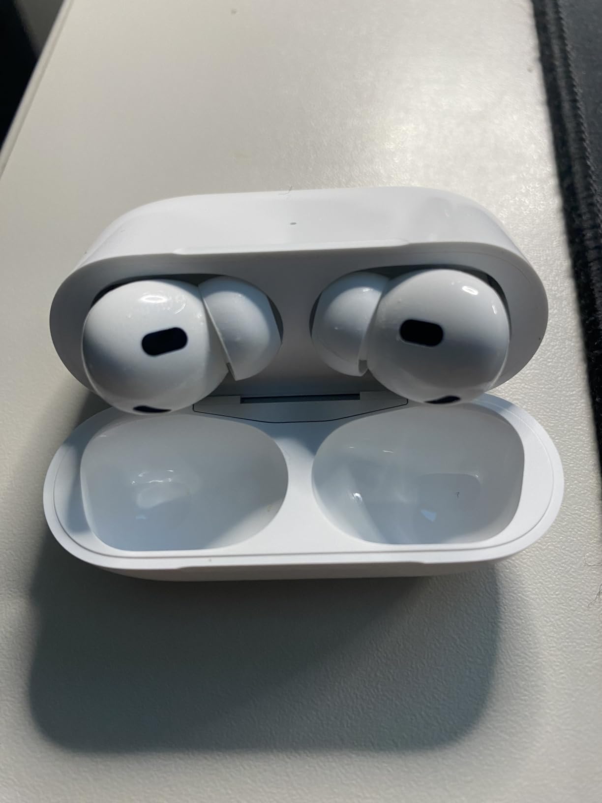Apple AirPods Pro (2nd Generation) Wireless Ear Buds with USB-C Charging, Up to 2X More Active Noise Cancelling Bluetooth Headphones, Transparency Mode, Adaptive, Personalized Spatial Audio, White customer photo 1