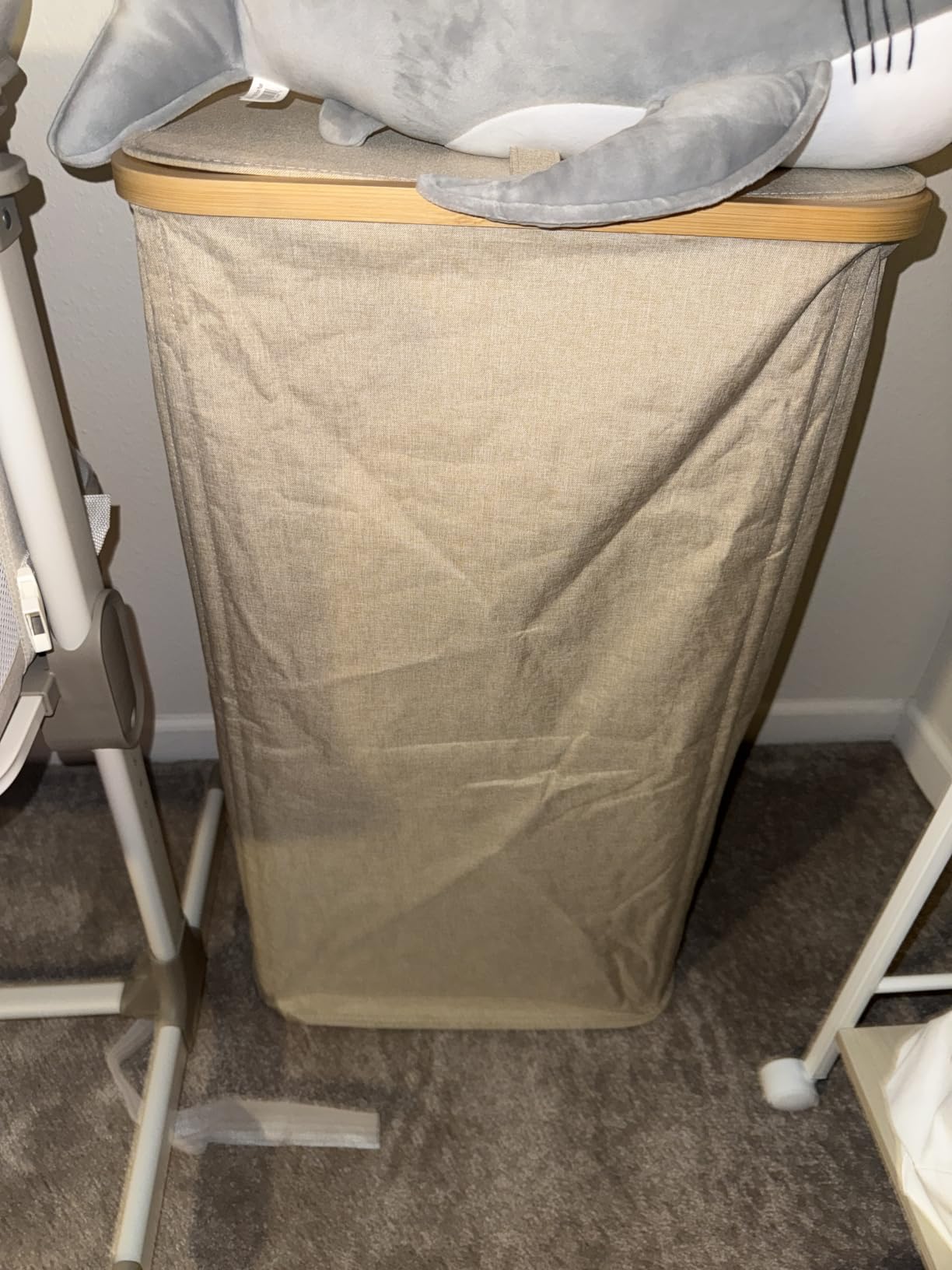 Lifewit 105L Large Laundry Basket with Lid, Removable Bags, Beige customer photo 2
