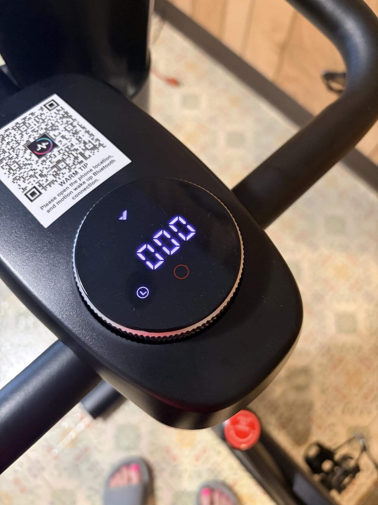 MERACH Exercise Bike, Magnetic Friction Stationary Bike for Home with APP customer photo 2
