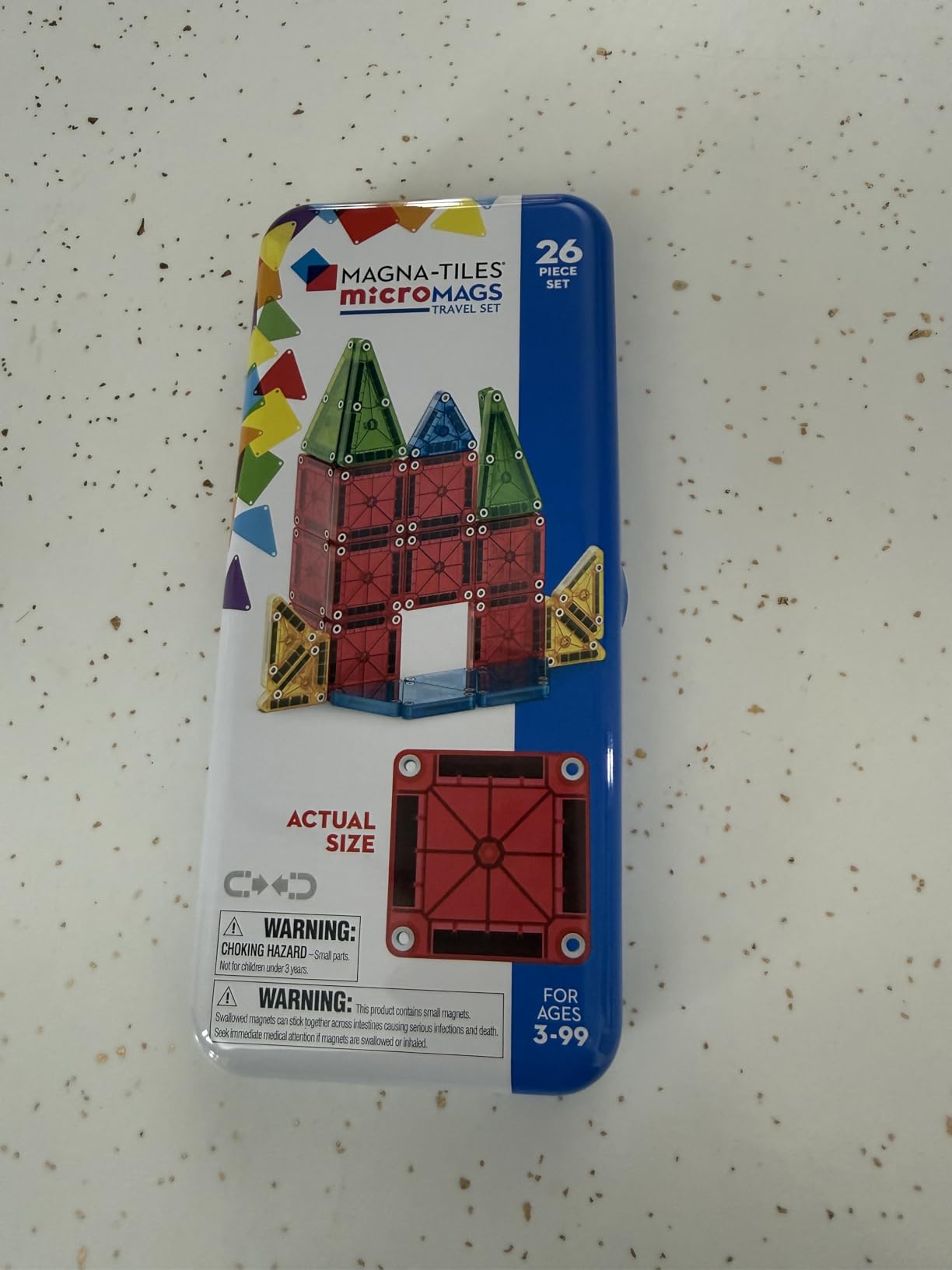 MAGNA-TILES microMAGS 26-Piece Travel Magnetic Construction Set – Bold Colors, The Original Magnetic Building Brand customer photo 1