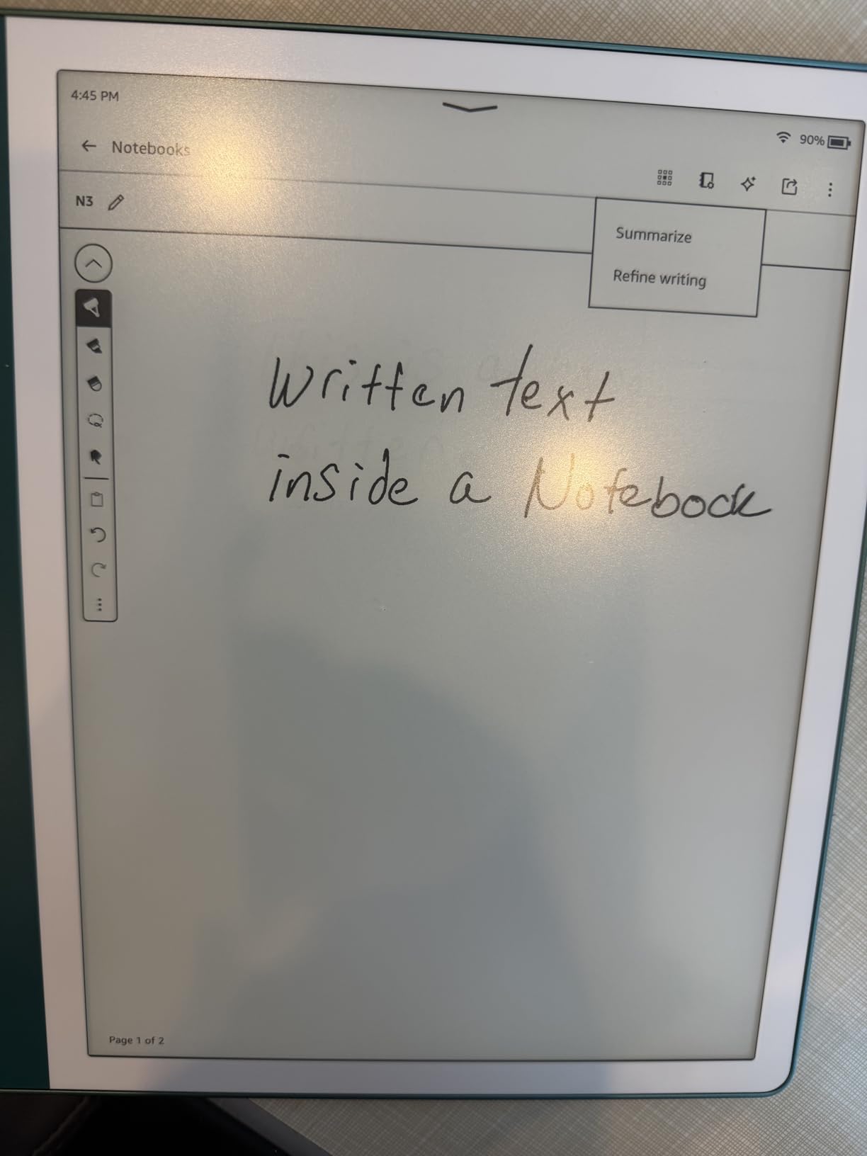 Amazon Kindle Scribe (64GB) - Your notes, documents and books, all in one place. With built-in AI notebook summarization. Includes Premium Pen - Metallic Jade customer photo 2