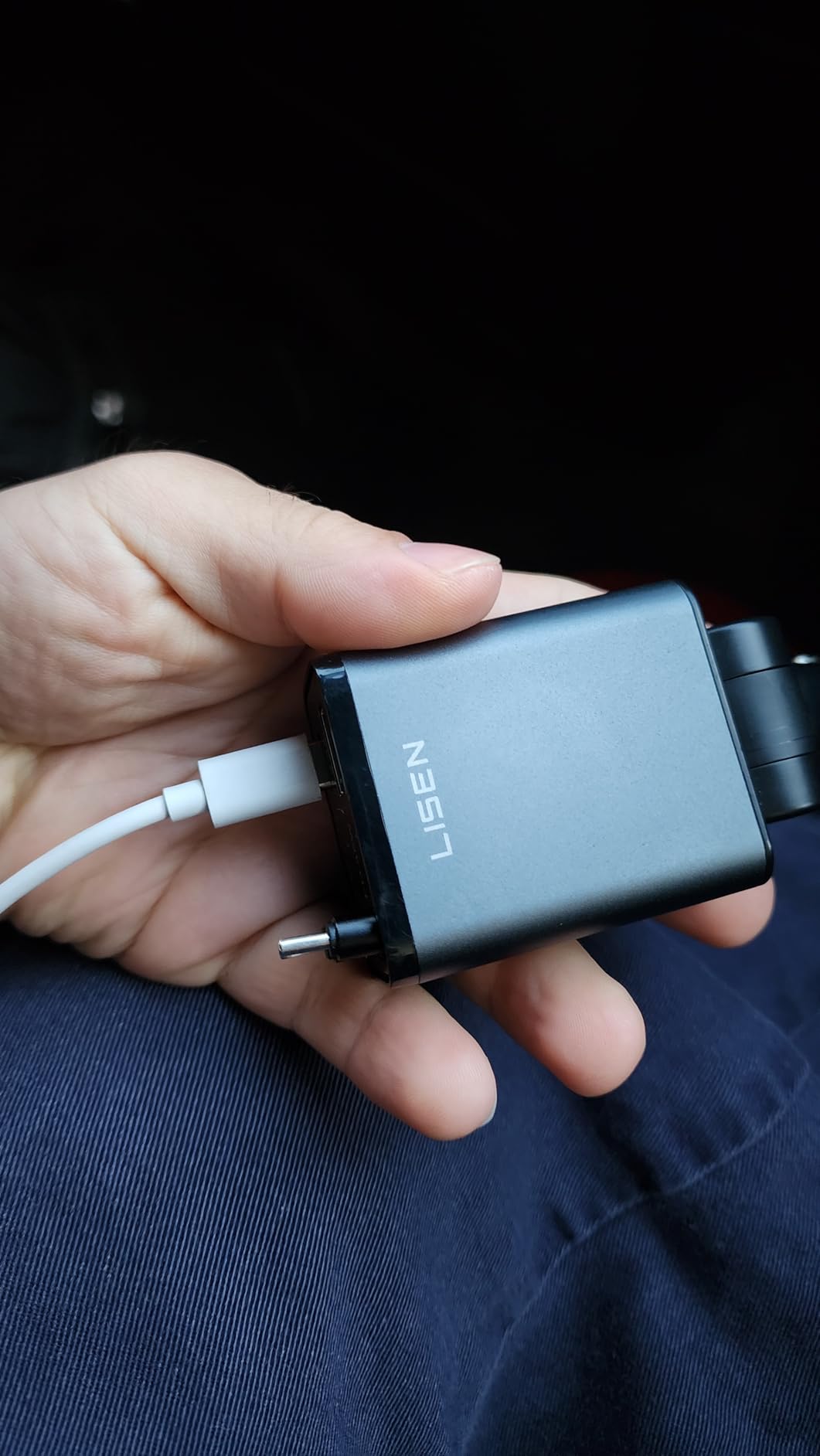LISEN Retractable Car Charger, 84W Car Charger USB C Fast Charge,4 in 1 customer photo 2