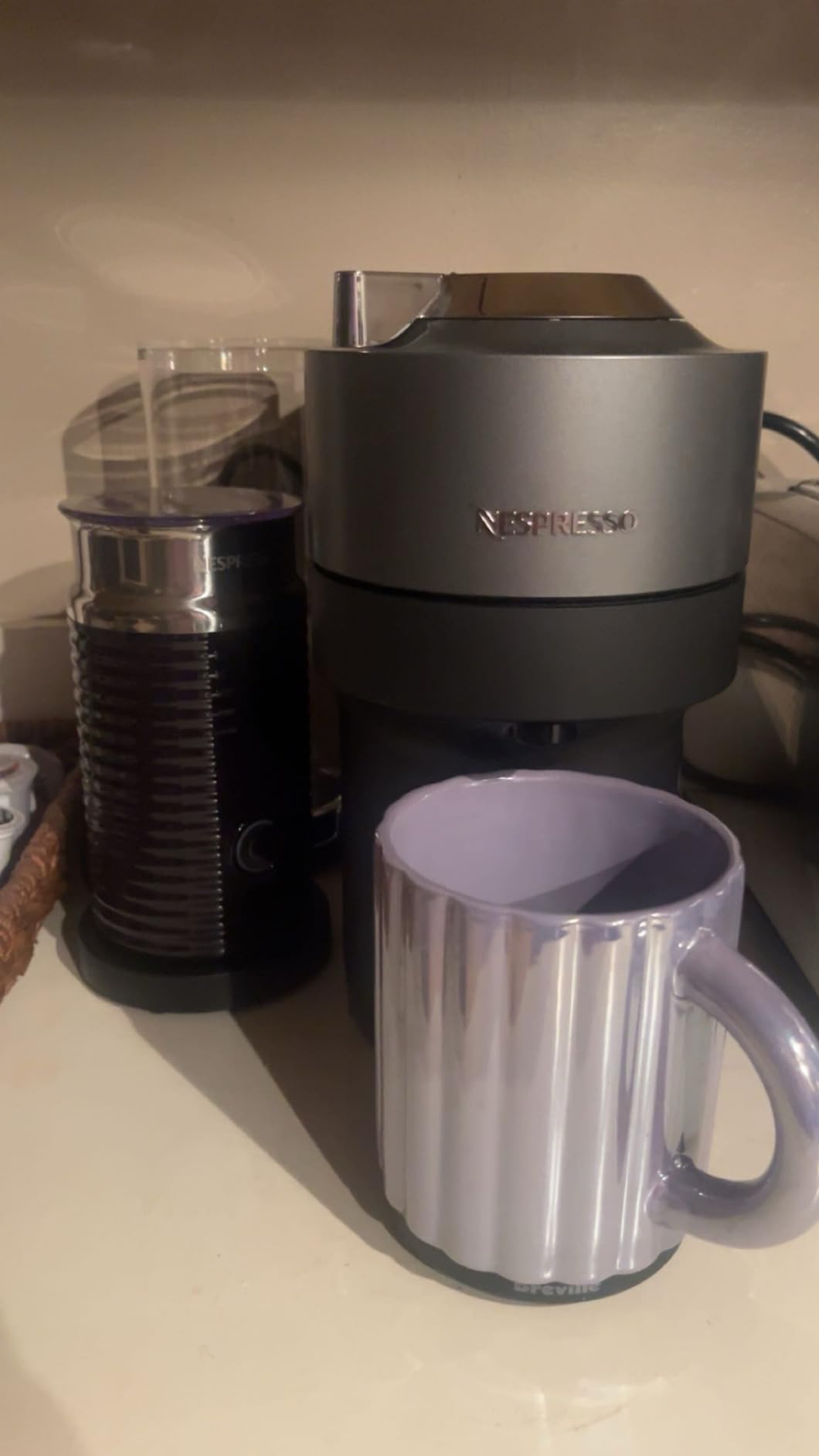 Nespresso Vertuo Pop+ Deluxe Coffee Machine with Frother, Matte Black Gold customer photo 1