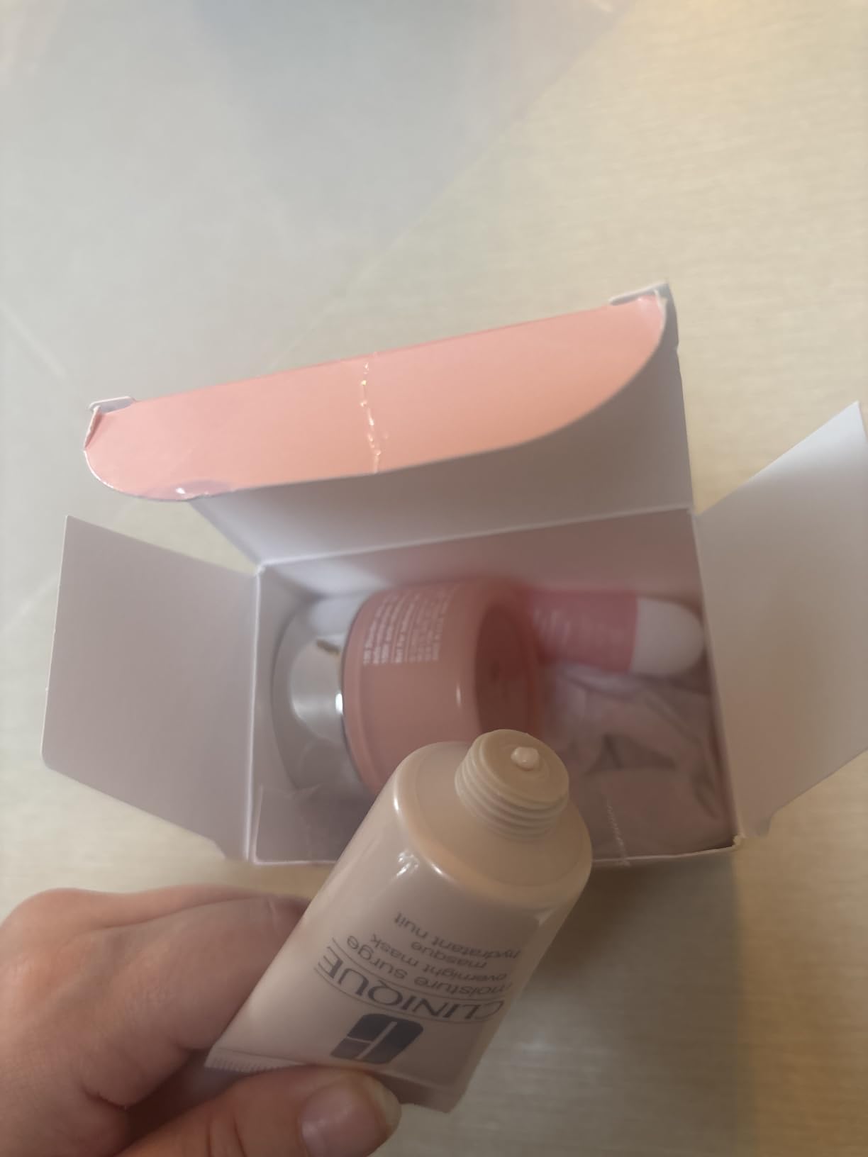 Clinique Hydration Heroes Gift Set | Moisture Surge 100H Moisturizer | Moisture Surge Overnight Mask | Lip Treatment | Hydrating + Glow | Includes 3 Travel Size Pieces customer photo 2