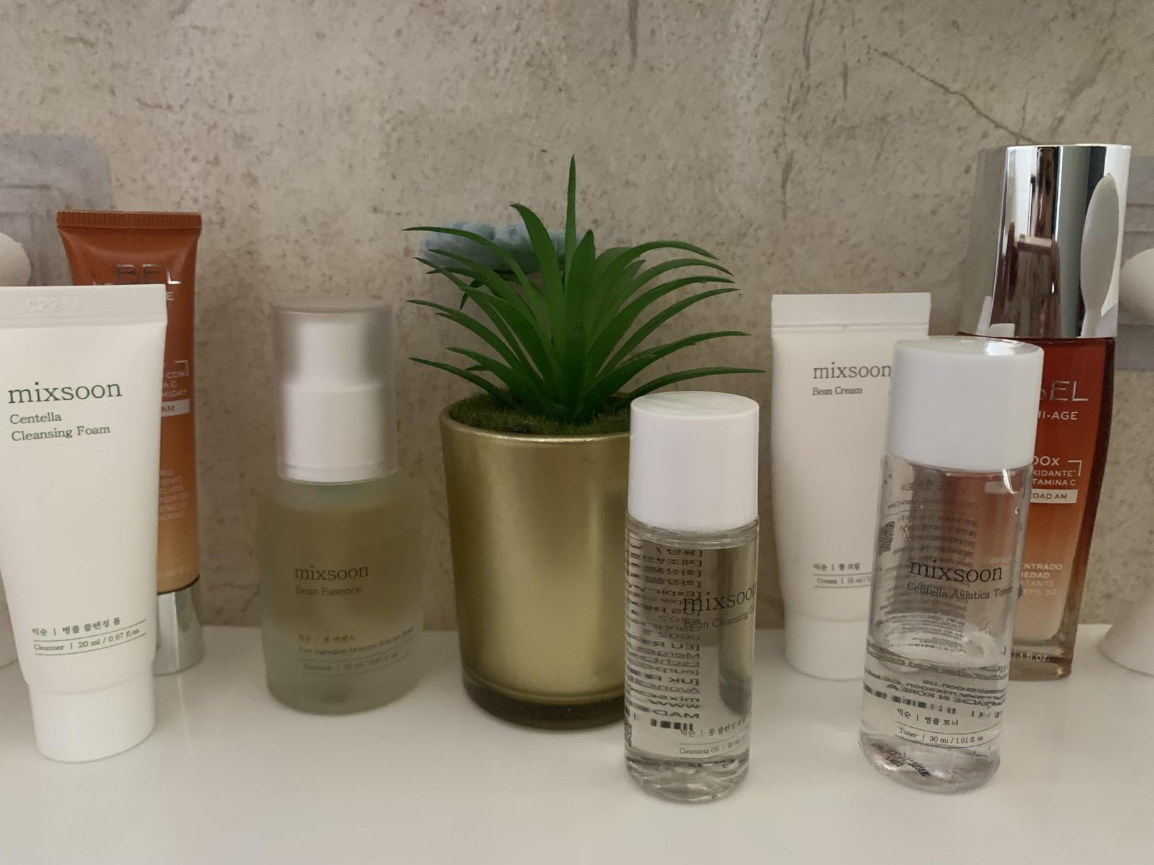 mixsoon Pure Glow Essentials Set - 5-Step Skincare Kit - Travel kit, Travel size kit, Hydrating Skincare Gift Set (15ml*1+20ml*3+30ml*1) Korean Glass Skin Care customer photo 2