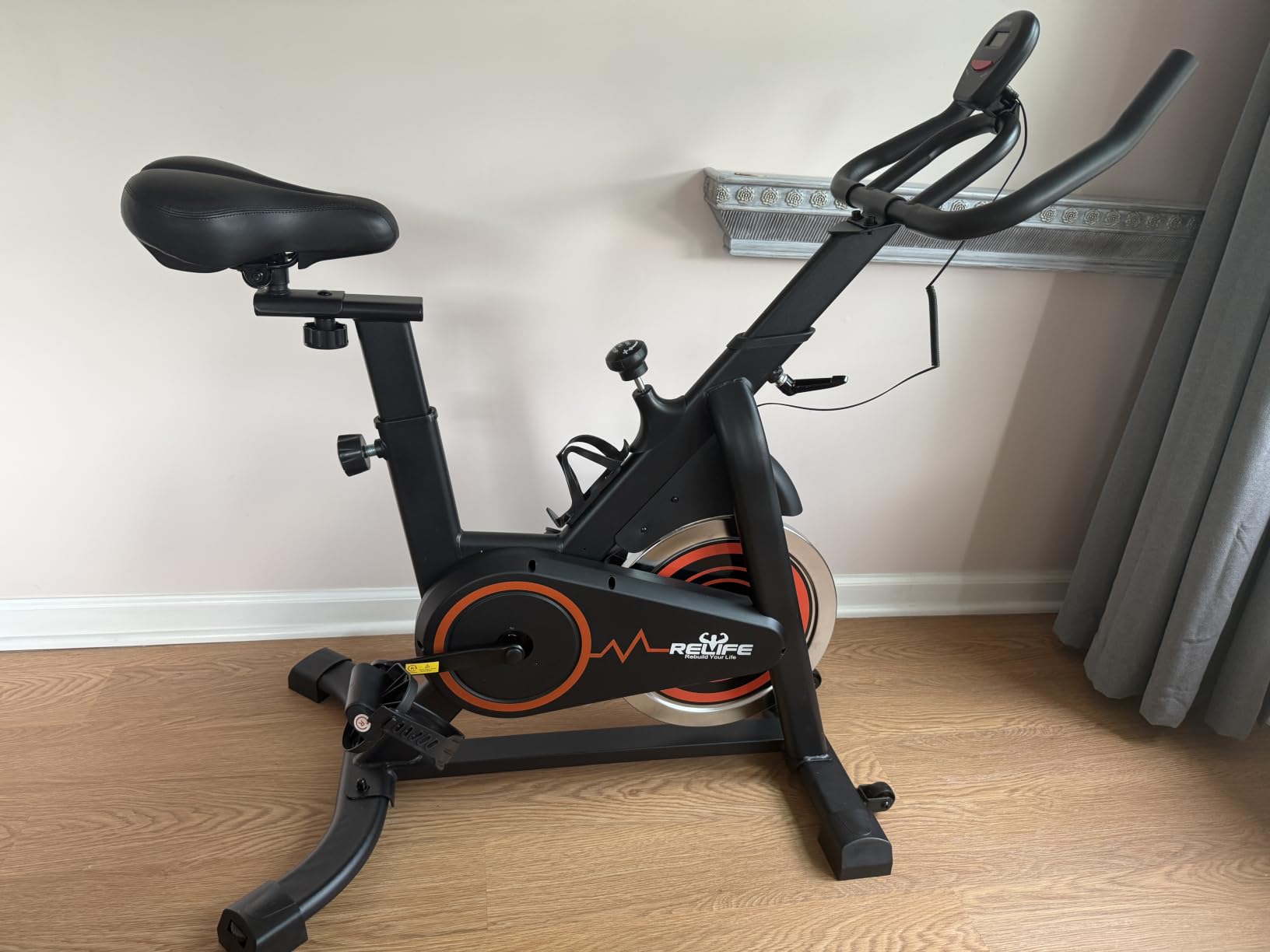 RELIFE REBUILD YOUR LIFE Exercise Bike, Friction Stationary Bike for Home customer photo 2