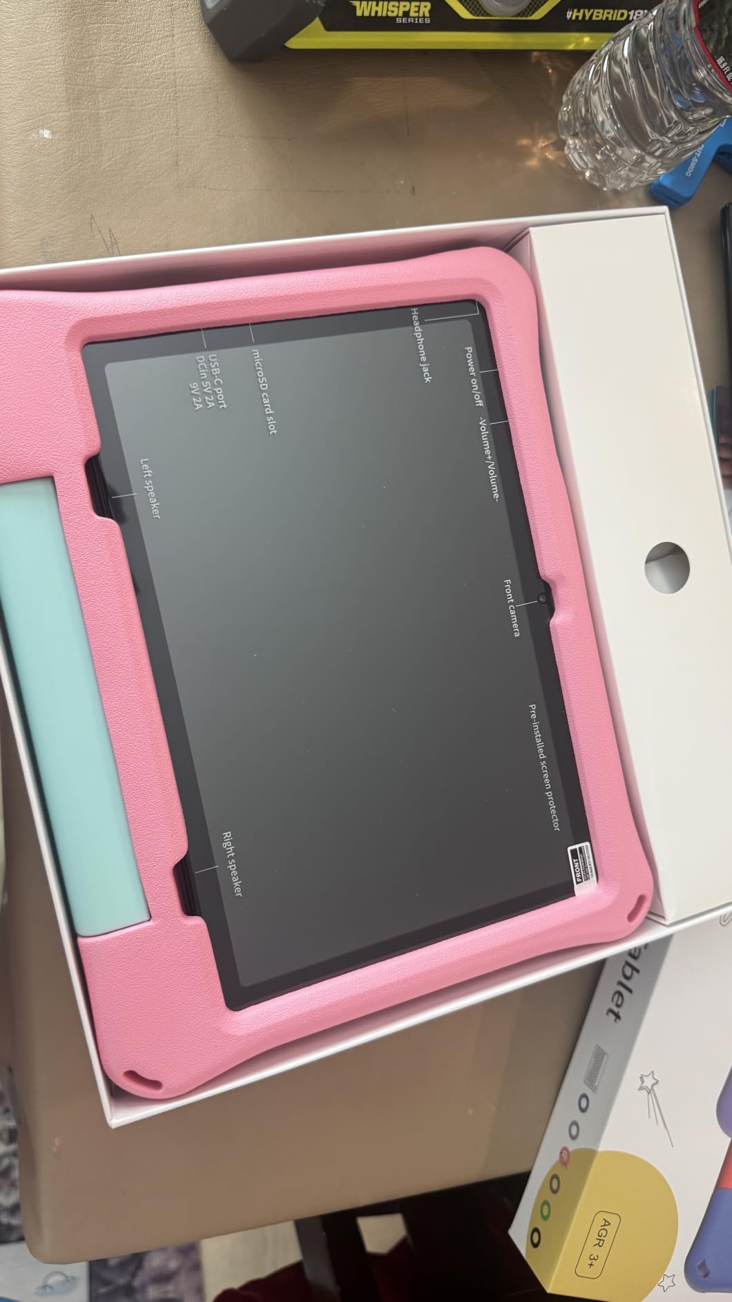 aiprotablet Kids Tablet, Android 16 Tablet for Kids 10 inch Octa-Core 2.2GHz with Case, 30GB RAM 64GB ROM, 2TB Expand, Parental Control, Dual Camera, BT, WiFi, with Keyboard Mouse Stylus, Gift (Pink) customer photo 2