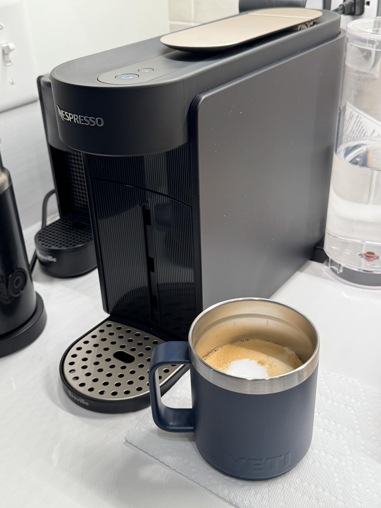 Nespresso Vertuo Up Coffee Machine with Milk Frother, Ink Black customer photo 2