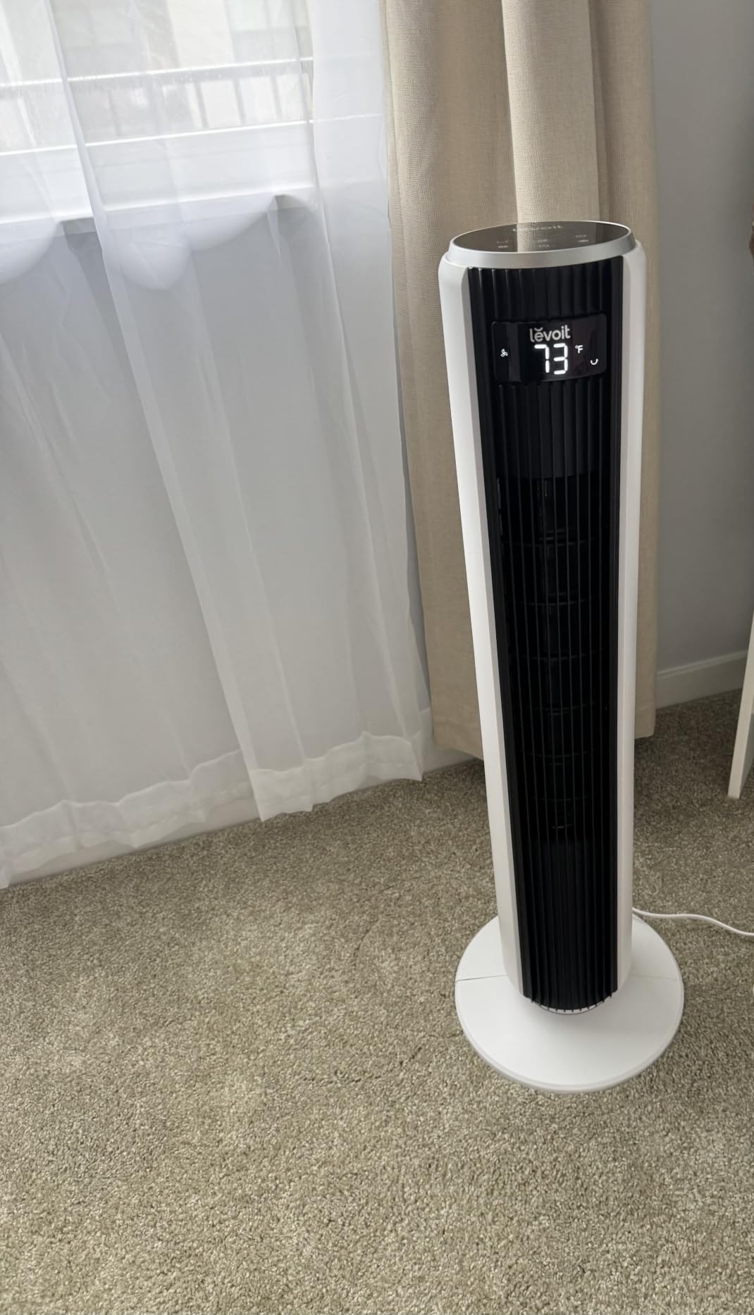 Levoit Tower Fan for Bedroom, Standing Fan with 36”-47” Adjustable Height customer photo 2