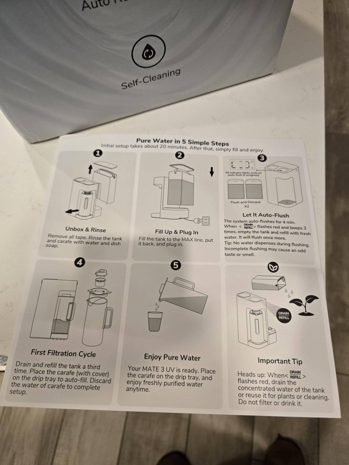 Mate 3 UV Reverse Osmosis Water Filter Countertop, No Installation Purifier customer photo 1